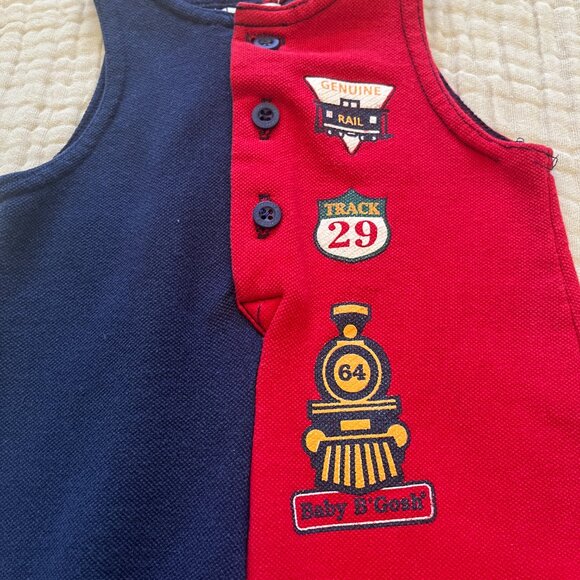 Vintage Red & Blue Genuine Rail Romper - 6m - Picture 2 of 6